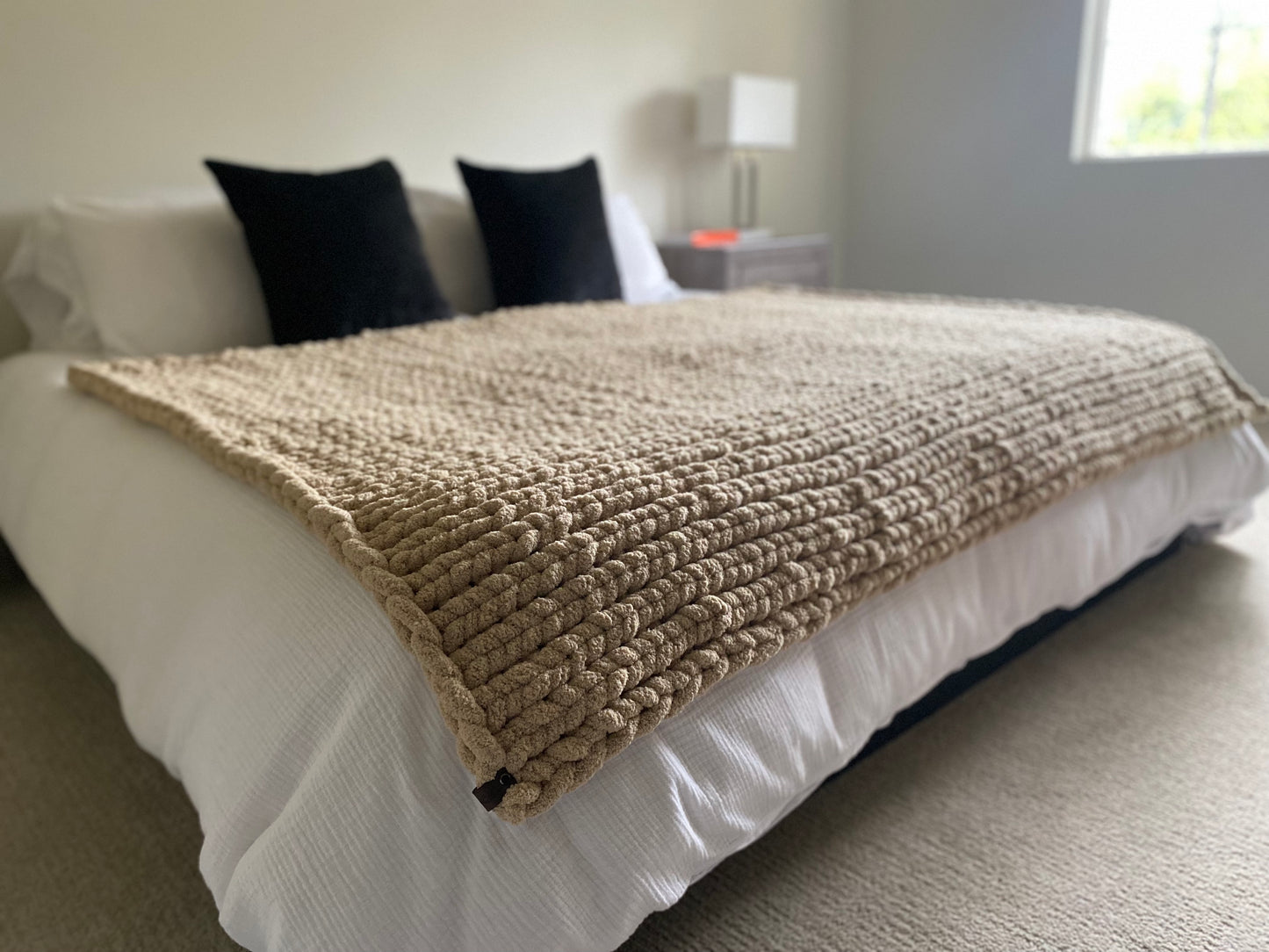 Large Chunky Knit Blanket